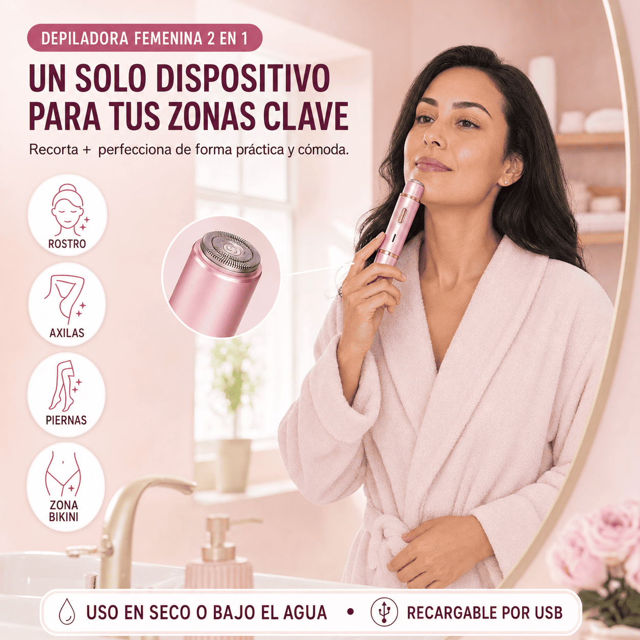 50% DEPILADORA FLIX 2 EN 1 ™