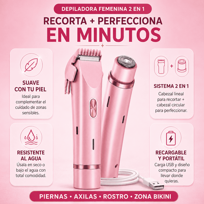 50% DEPILADORA FLIX 2 EN 1 ™