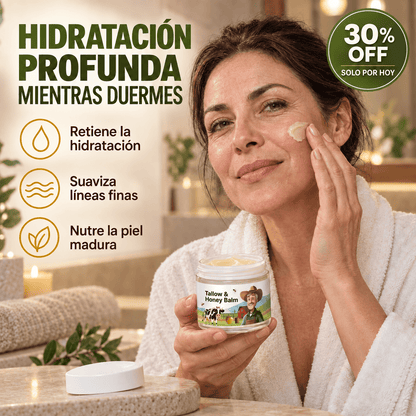 30% off de Bálsamo facial de sebo y miel – Hidratante, nutritivo y suavizante.