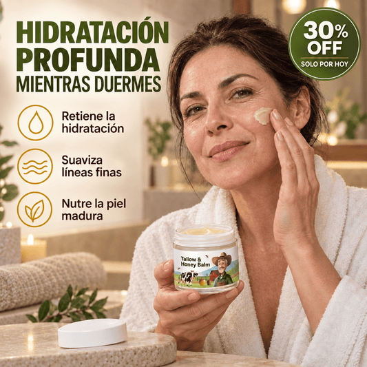 30% off de Bálsamo facial de sebo y miel – Hidratante, nutritivo y suavizante.