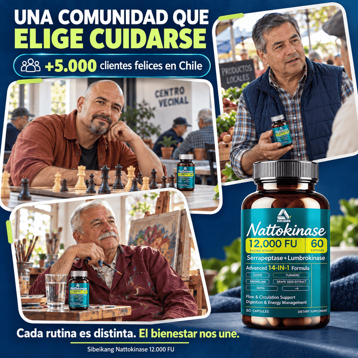 Sibeikang - Nattokinase 12.000 FU de potencia clínica